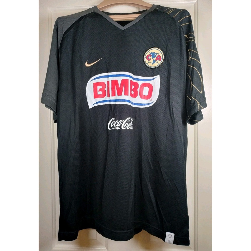 Nike Club América Jersey Mens XL Black Bimbo Coca-Cola Corona Retro 2008 Soccer